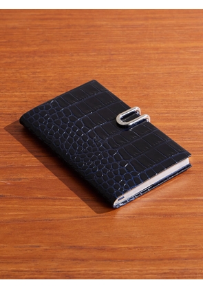 Smythson - Panama Mara Croc-Effect Leather Diary - Men - Blue