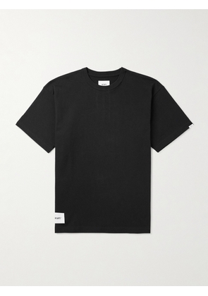 WTAPS - Logo-Appliquéd Cotton-Jersey T-Shirt - Men - Black - S