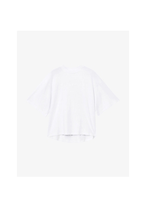 Womens Allsaints Vision Amelie Logo-Print Cotton T-Shirt