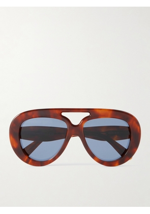 LOEWE - Curvy Aviator-Style Tortoiseshell Acetate Sunglasses - Men - Tortoiseshell