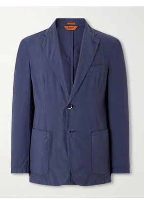 Barena - Borgo Tendon Crinkled Cotton-Poplin Blazer - Men - Blue - IT 46