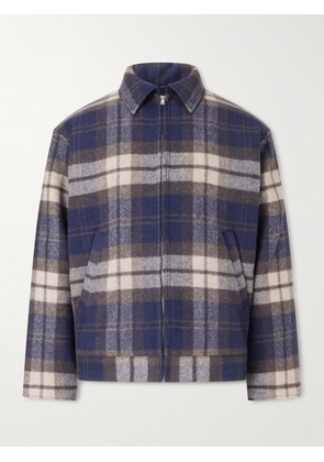 WTAPS - Wrecker Padded Checked Melton Wool-Blend Jacket - Men - Blue - S