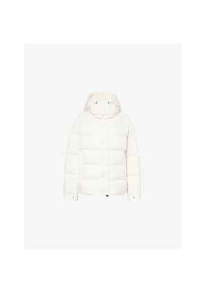 Womens Moncler Maya Hooded Shell-Down Jacket