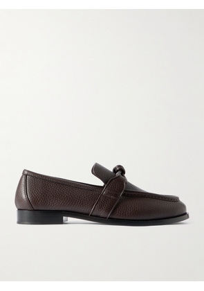 Bottega Veneta - Astaire Knot-Detailed Full-Grain Leather Loafers - Men - Brown - EU 42