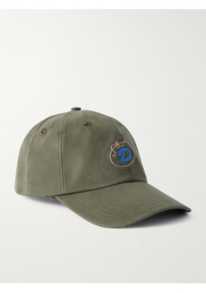 Drake's - D Lasso Logo-Embroidered Cotton-Twill Cap - Men - Green