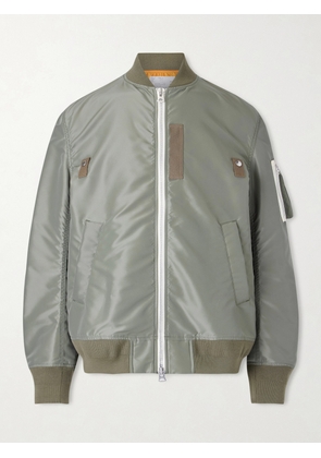 Sacai - Padded Nylon-Twill Bomber Jacket - Men - Green - 1