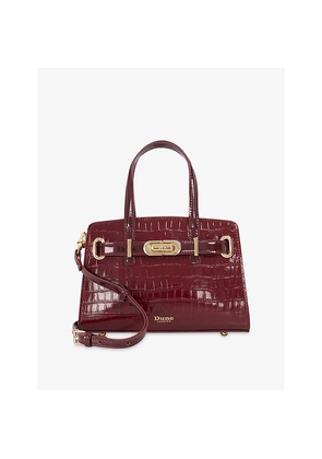 Womens Dune Dinkydefine Mini Belted Crocodile-Embossed Leather Tote