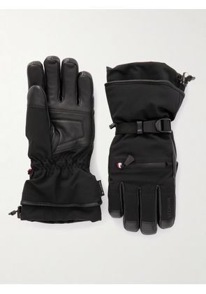Moncler Grenoble - Leather-Trimmed Shell Ski Gloves - Men - Black - S