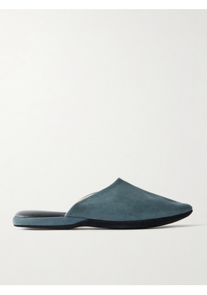 Charvet - Suede Slippers - Men - Blue - S