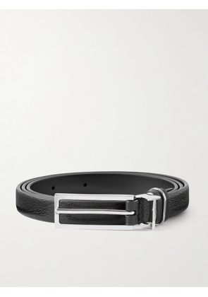 TOM FORD - 3cm Full-Grain Glossed-Leather Belt - Men - Black - EU 90