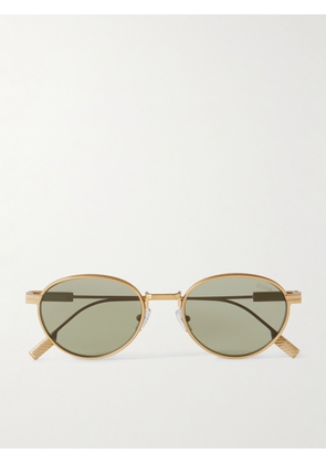 Zegna - Round-Frame Bronze-Tone Sunglasses - Men - Metallic