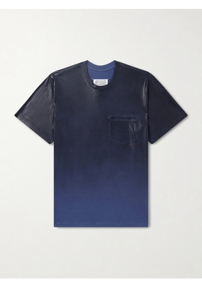 Maison Margiela - Coated Cotton-Jersey T-Shirt - Men - Blue - S