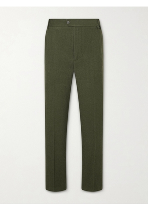 The Elder Statesman - Tapered Wool, Silk and Cashmere-Blend Trousers - Men - Green - UK/US 30