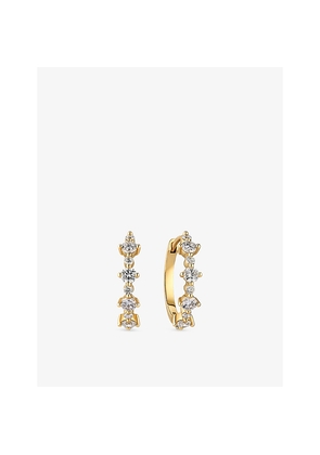 Womens Sif Jakobs Brina Creolo 14ct Yellow-Gold and 1.01ct Lab-Grown Diamond Hoop Earrings