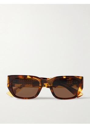 Bottega Veneta - Square-Frame Tortoiseshell Acetate and Gold-Tone Sunglasses - Men - Brown