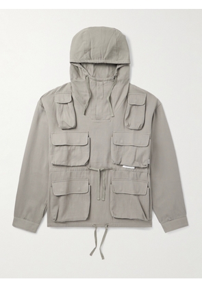 WTAPS - Cotton-Twill Hooded Overshirt - Men - Gray - S