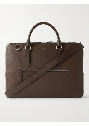 Smythson - Full-Grain Leather Briefcase - Men - Green