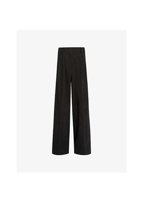 Womens Allsaints Essen Wide-Leg Stretch-Cotton Trousers