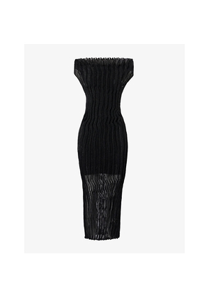Womens CFCL Pleated Tubular Woven Midi Dress