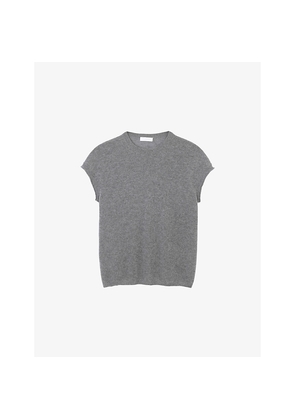 Womens The White Company Crewneck Relaxed-Fit Cashmere T-Shirt