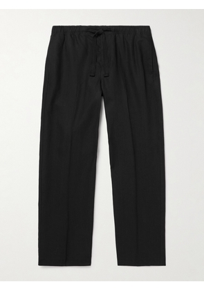 Orlebar Brown - Alex Tapered Linen Drawstring Trousers - Men - Black - UK/US 28