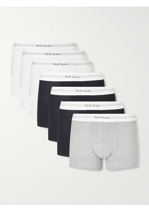 Paul Smith - Set of Seven Organic Cotton-Blend Jersey Boxer Briefs - Men - Multi - S
