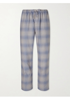 Derek Rose - Kelburn 52 Straight-Leg Checked Brushed-Cotton Pyjama Trousers - Men - Blue - S