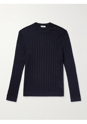 Onia - Slim-Fit Ribbed Merino Wool Sweater - Men - Blue - S