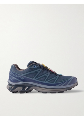 Salomon - XT-6 GTX Rubber-Trimmed GORE-TEX Mesh Sneakers - Men - Blue - UK 7