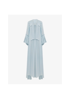 Womens Leem Frill Detailed Woven Kaftan