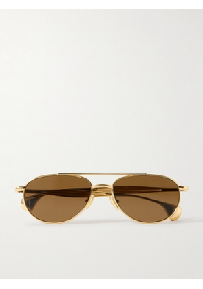 Bottega Veneta - Aviator-Style Gold-Tone Sunglasses - Men - Gold