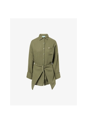 Womens Melissa Odabash Sara Wrap-Front Cotton Dress