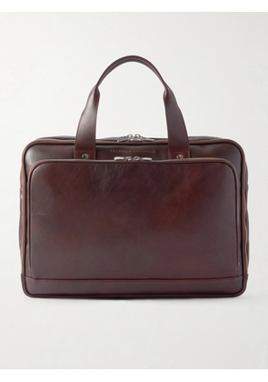 Brunello Cucinelli - Leather Briefcase - Men - Burgundy