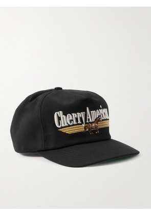 Cherry Los Angeles - American Logo-Embroidered Twill Baseball Cap - Men - Black
