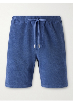FEDELI - Slim-Fit Cotton-Terry Drawstring Shorts - Men - Blue - S