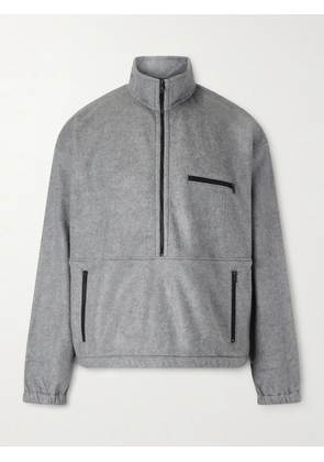 Auralee - Silk-Fleece Half-Zip Sweatshirt - Men - Gray - 3