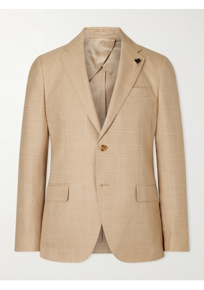 Lardini - Houndstooth Wool and Cotton-Blend Blazer - Men - Brown - IT 46