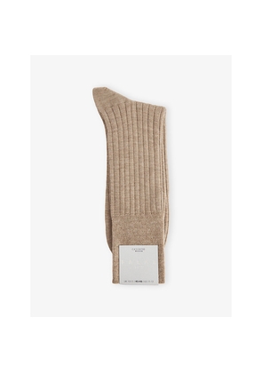 Mens Falke No 2 Finest Cashmere-Blend Crew-Length Socks