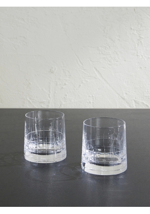 Christofle - Graphik Set of Two Crystal Double Old Fashioned Glasses - Men - Neutrals