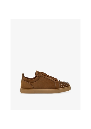 Mens Christian Louboutin Louis Junior Spikes Orlato Suede Sneakers