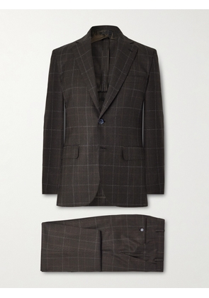 Brioni - Checked Wool Suit - Men - Brown - IT 48