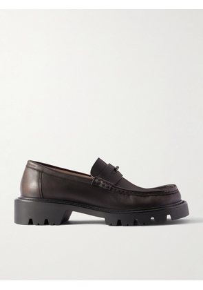 LOEWE - Sierra Leather Penny Loafers - Men - Brown - EU 40