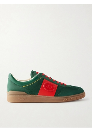 Valentino Garavani - Upvillage Leather-Trimmed Suede Sneakers - Men - Green - EU 40