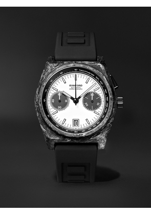 BAMFORD LONDON - B347 Carbon Panda Automatic Chronograph 41.5mm Carbon Fibre and Rubber Watch, Ref. No. B3CAWHBL.B2RUBL - Men - Black