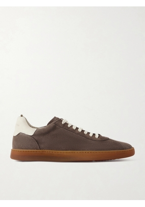 Officine Creative - Halo 001 Leather-Trimmed Suede Sneakers - Men - Brown - EU 40
