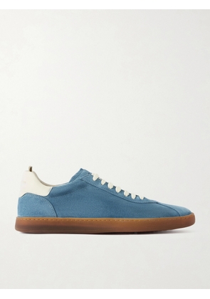 Officine Creative - Halo 001 Leather-Trimmed Suede Sneakers - Men - Blue - EU 40