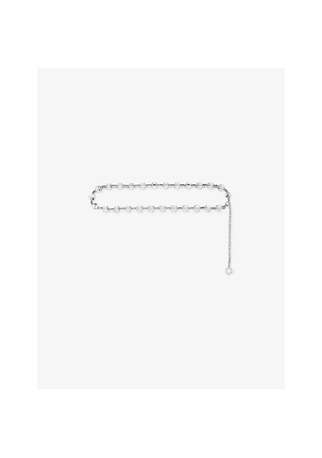 Womens Maje Chain and Rhinestone Metal Belt
