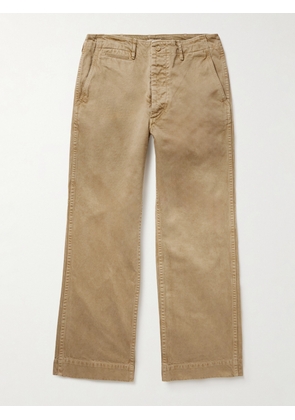 Auralee - Finx Straight-Leg Cropped Cotton-Twill Chinos - Men - Neutrals - 3