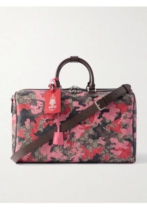 Gucci - Camouflage-Print Leather Duffle Bag - Men - Pink