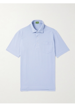 Sid Mashburn - Peri Logo-Embroidered Pima Cotton-Piqué Polo Shirt - Men - Blue - S